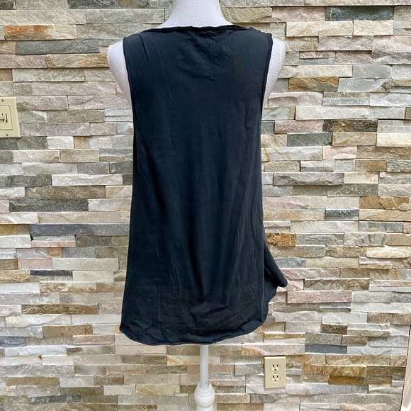 All Saints Wilted Rose Graphic Cut Off T-Shirt Top - Picture 3 of 4